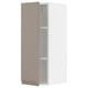 METOD Wall cabinet with shelves, white/Upplöv matt dark beige, 30x37x80 cm