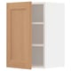 METOD Wall cabinet with shelves, white/Vedhamn oak, 40x37x60 cm