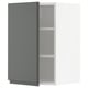 METOD Wall cabinet with shelves, white/Voxtorp dark grey, 40x37x60 cm