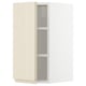 METOD Wall cabinet with shelves, white/Voxtorp high-gloss light beige, 30x37x60 cm