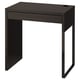Option: MICKE Desk, black-brown, 73x50 cm