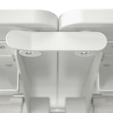 MITTZON Foldable table with castors, white, 140x70 cm