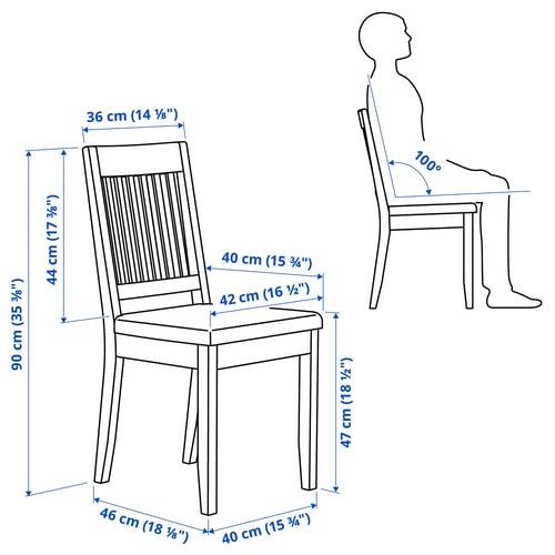 Illustration with measurements for the product: NÄSINGE.