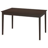 NÄSINGE Extendable table, dark brown stained/beech veneer, 130/190x80 cm