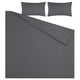 NATTJASMIN grey bedding set. Includes duvet and 2 pillowcases. Sateen with subtle stripes, made from cotton and lyocell.