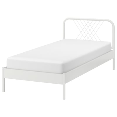 NESTTUN Bed frame, white/Lönset, 90x200 cm