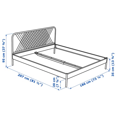 Illustration with measurements for the product: NESTTUN.