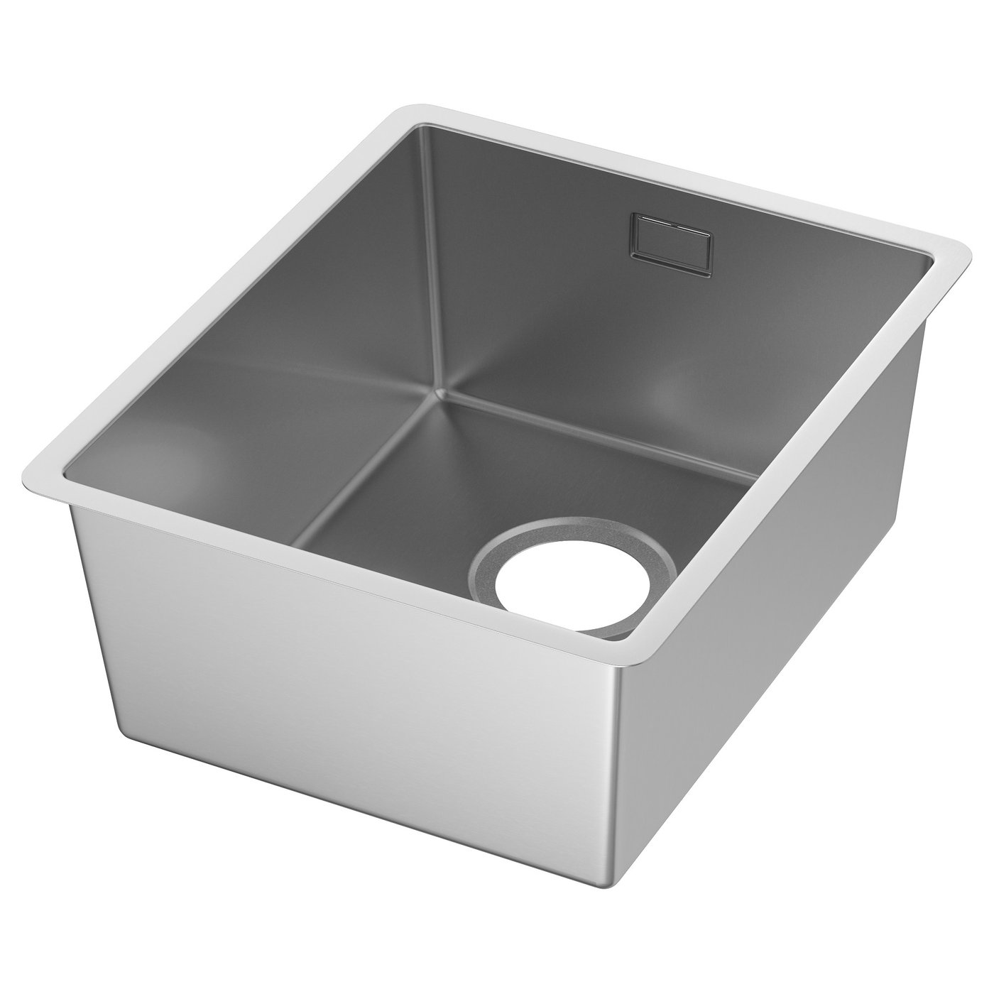 NORRSJÖN Inset sink, 1 bowl, stainless steel, 37x44 cm IKEA