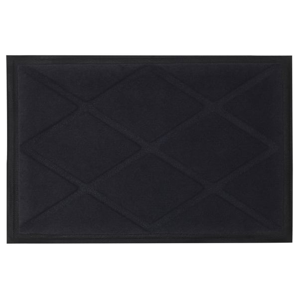 OKSBY Door mat, grey, 40x60 cm