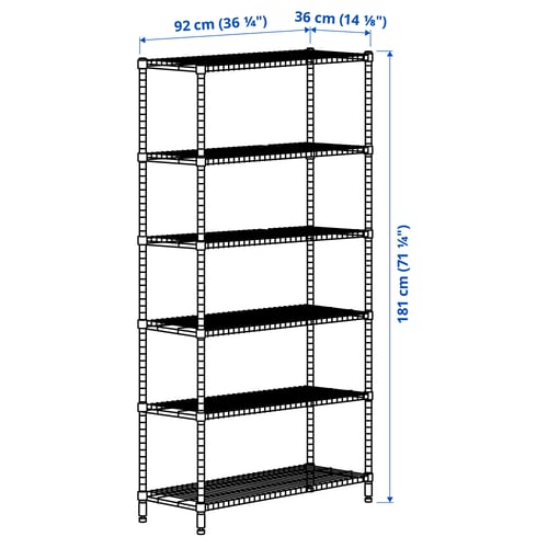 Illustration with measurements for the product: OMAR.
