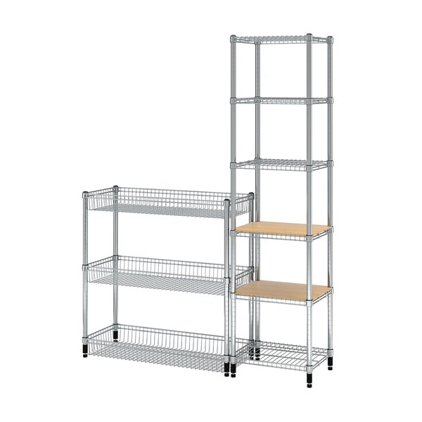OMAR 2 shelf sections, with 2 covers for shelves, 140x36x94181 cm IKEA
