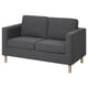 Option: PÄRUP Compact 2-seat sofa, Vissle grey