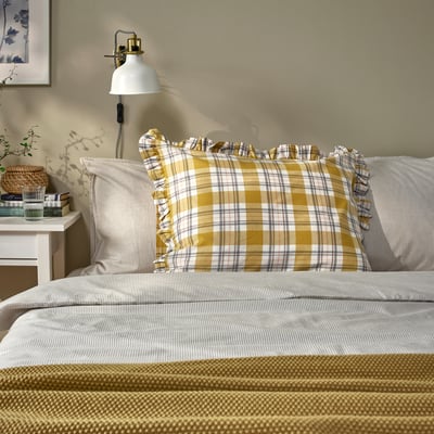 PARKOLVON Pillowcase, multicolour/check, 50x80 cm