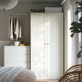 PAX / BERGSBO Wardrobe, white/white, 100x60x201 cm