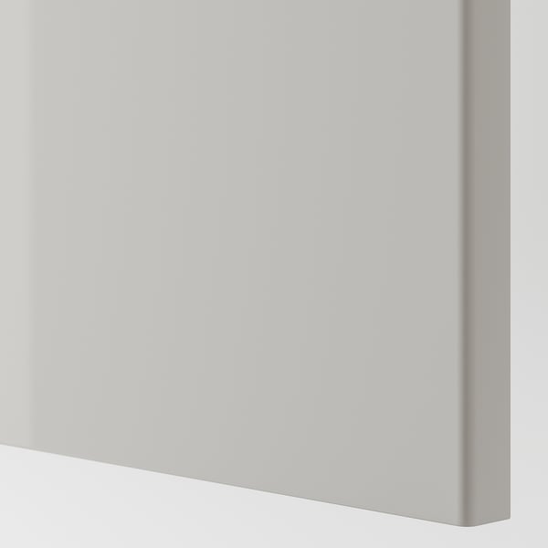 PAX / FARDAL Wardrobe combination, white/high-gloss light grey, 150x60x236 cm