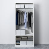 PAX / FLISBERGET Wardrobe, white/light beige, 100x60x236 cm