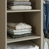 PAX / FORSAND Wardrobe combination, grey-beige/grey-beige, 150x60x236 cm