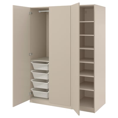 PAX / FORSAND Wardrobe, grey-beige/grey-beige, 150x60x201 cm
