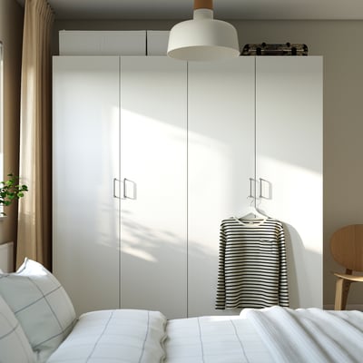PAX / FORSAND Wardrobe, white/white, 200x60x201 cm