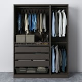 PAX / GULLABERG Wardrobe combination, dark grey/grey, 150x60x201 cm