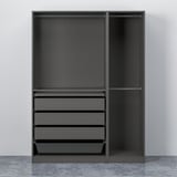 PAX / GULLABERG Wardrobe combination, dark grey/grey, 150x60x201 cm