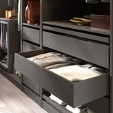 PAX / GULLABERG Wardrobe combination, dark grey/grey, 150x60x201 cm