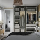 PAX / GULLABERG Wardrobe combination, white/white, 200x60x236 cm