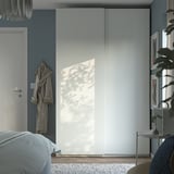 PAX / HASVIK Wardrobe combination, white/white, 150x43x236 cm