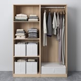 PAX / HASVIK Wardrobe, white stained oak effect/white stained oak effect, 150x66x201 cm