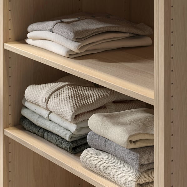 PAX / HASVIK Wardrobe, white stained oak effect/white stained oak effect, 150x66x201 cm