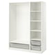 Option: PAX Wardrobe combination, white, 150x58x201 cm