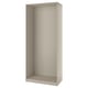 PAX Wardrobe frame, grey-beige, 100x58x236 cm