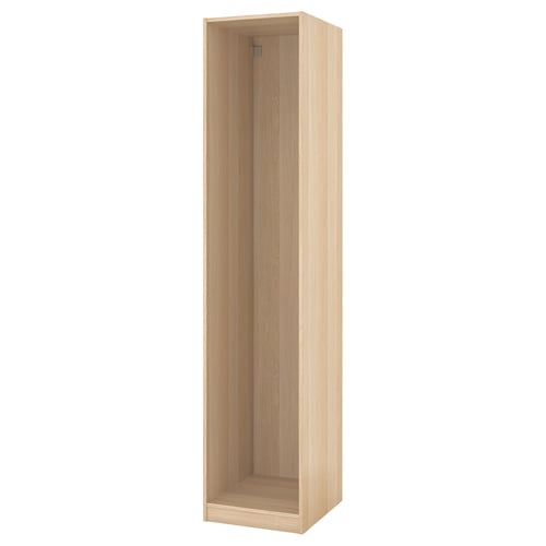 PAX wardrobe frame, light beige, wooden, rectangular, minimalist design.