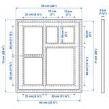 RÖDALM Frame for 5 pictures, black, 64x71 cm
