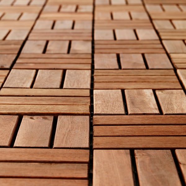 RUNNEN Floor decking, outdoor - brown stained - IKEA