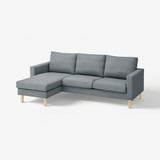 SALTSJÖBADEN Cover f 3-seat sofa w chaise longue, Gunnared medium grey