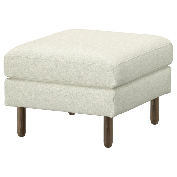 SALTSJÖBADEN: light footstool with wooden legs, removable cover.
