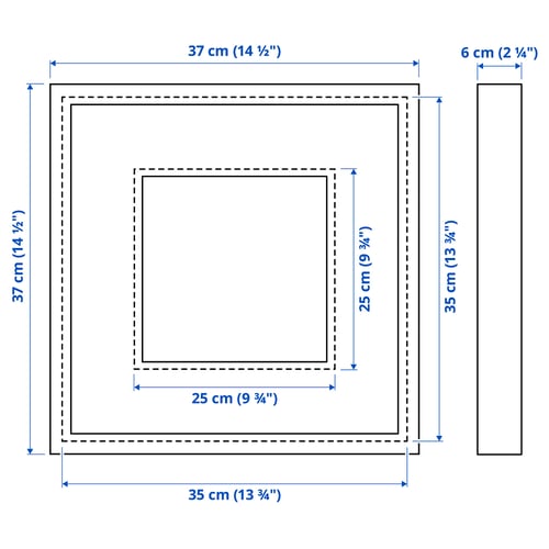 Illustration with measurements for the product: SANNAHED.
