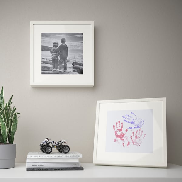 SANNAHED Frame, white, 35x35 cm