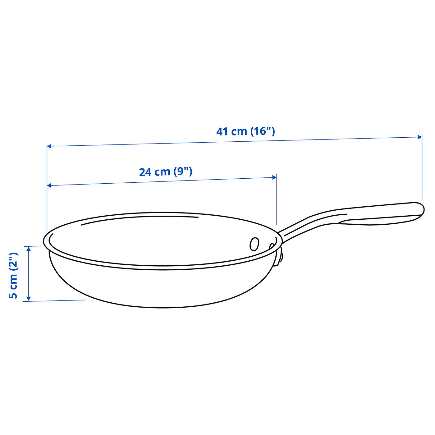 SENSUELL frying pan, stainless steel/grey, 24 cm - IKEA