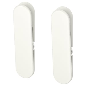 SKÅDIS white organiser; sleek, rectangular, minimalist design. Made from powder-coated steel.
