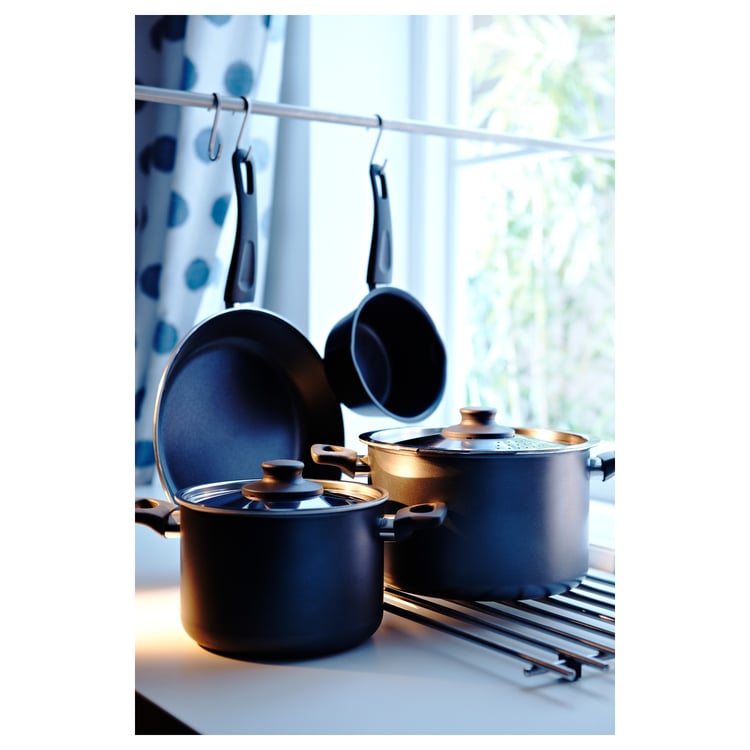 SKÄNKA 6piece cookware set grey IKEA