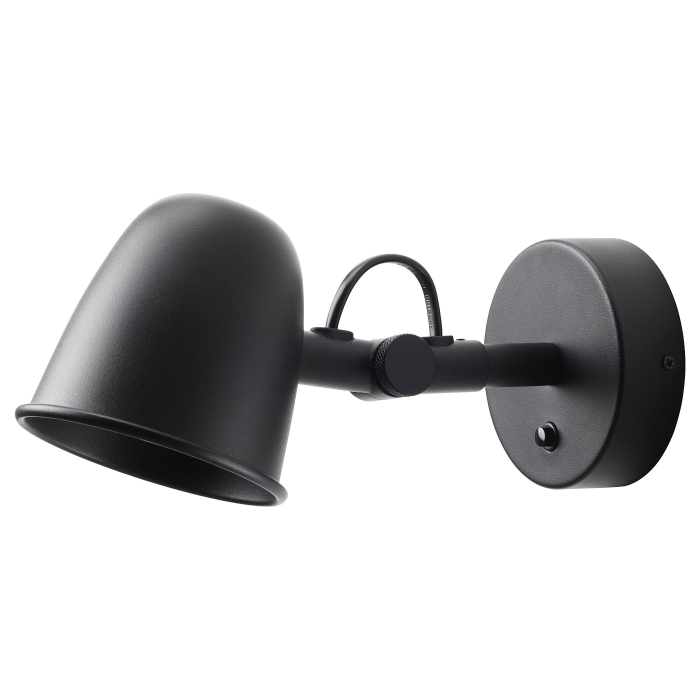 SKURUP wall lamp, wiredin installation, black IKEA