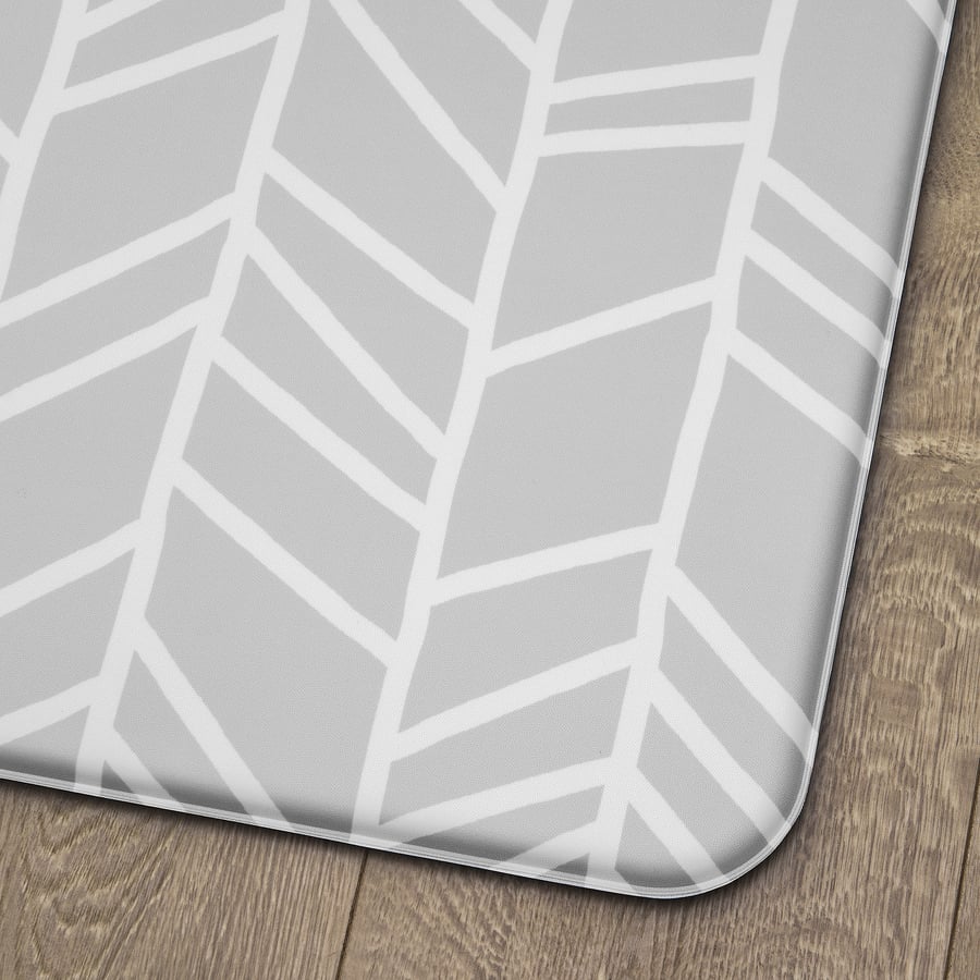 SKYDDSRUM kitchen mat, grey, 45x120 cm IKEA