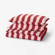 SLÅNHÖSTMAL Duvet cover and 2 pillowcases, light pink dark red/stripe, 240x220/50x80 cm