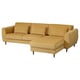 Option: SLATORP 3-seat sofa with chaise longue, Hakebo yellow-brown