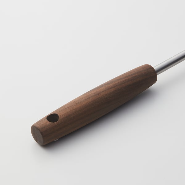 SLITSTARK ladle, stainless steel/walnut IKEA