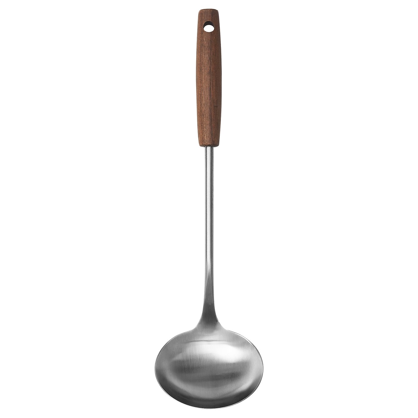 SLITSTARK ladle, stainless steel/walnut IKEA