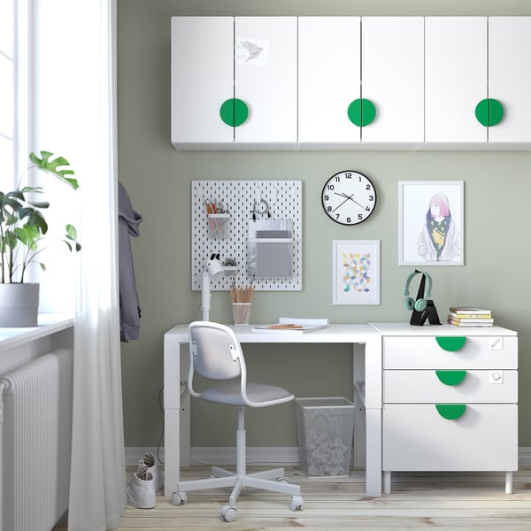 SMÅSTAD Wall cabinet, white white/with 1 shelf, 60x32x60 cm