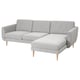 SMEDSTORP 3-seat sofa with chaise longue, Viarp/beige/brown birch